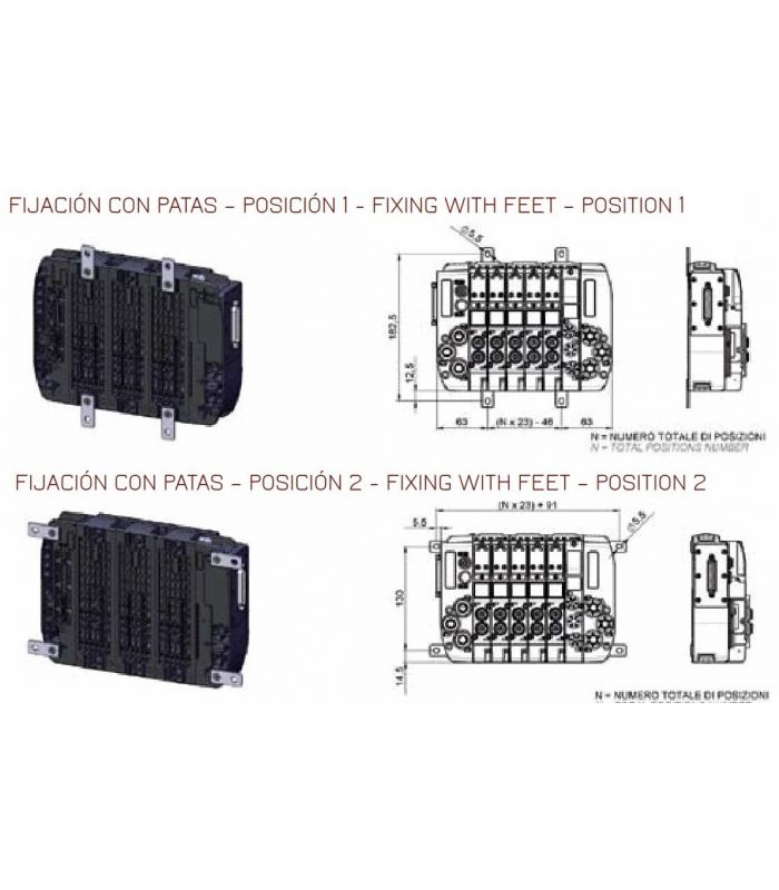 KIT DI FISSAGGIO GAMBE 1601C000017