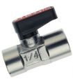 MINI VALVOLA A SFERA FEMMINA-FEMMINA IN OTTONE