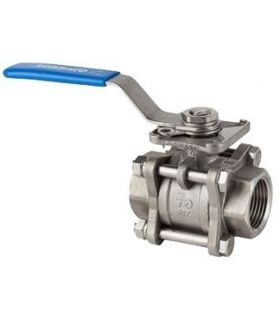 STAINLESS STEEL BALL VALVE 3 PIECES PLATE ISO 5211