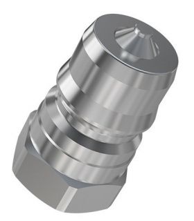 Adaptador de tomada em aço inoxidável ISO-7241-B