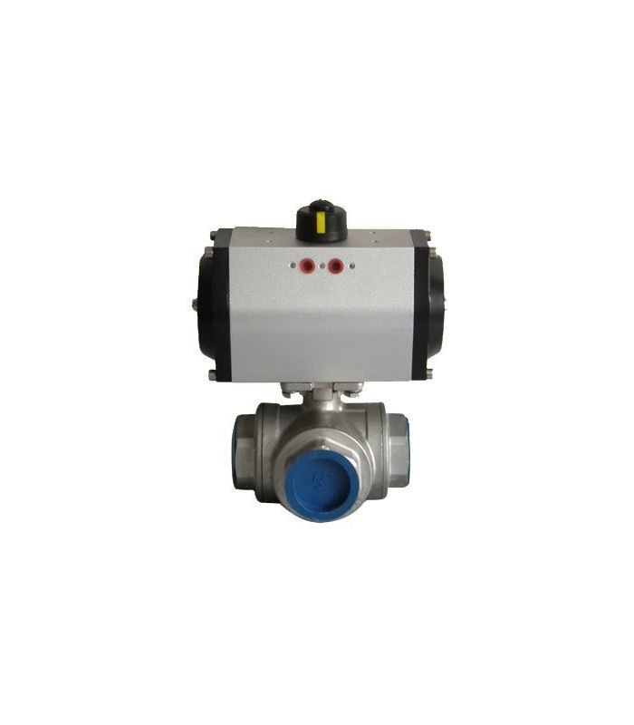 ATUADOR DUPLA AÇÃO COM VÁLVULA DE 3 VIAS L INOX