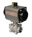 SINGLE-ACTING ACTUATOR WITH 3-PIECE FULL-BORE STAINLESS STEEL VALVE