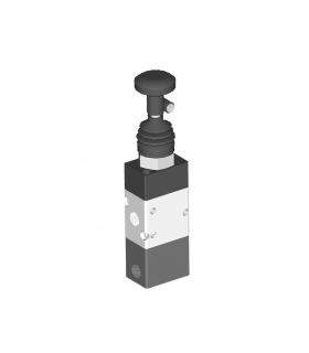 VALVULA 1/8" POMO TIRADOR RETORNO NEUMATICO O MANUAL