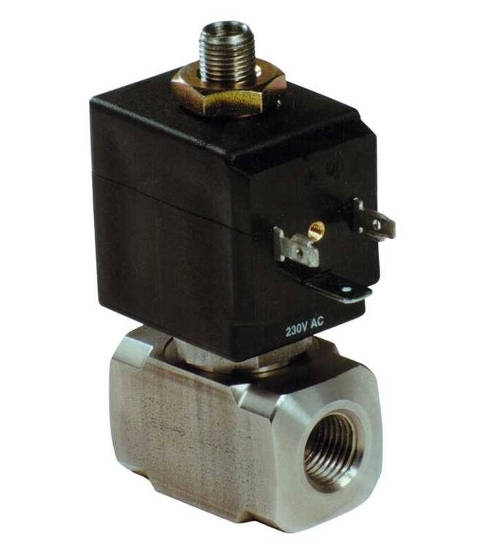 SOLENOID VALVE 3/2 N. CLOSED 1/4" STAINLESS STEEL DIRECT CONTROL