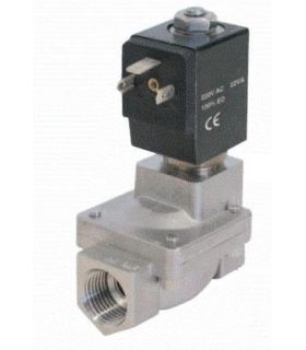 ELECTROVÁLVULA 2/2 NC INOX 3/8" A 2" MANDO ASISTIDO