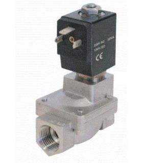 SOLENOID VALVE 2/2 NC STAINLESS STEEL 3/8" TO 2" ASSISTED CONTROL