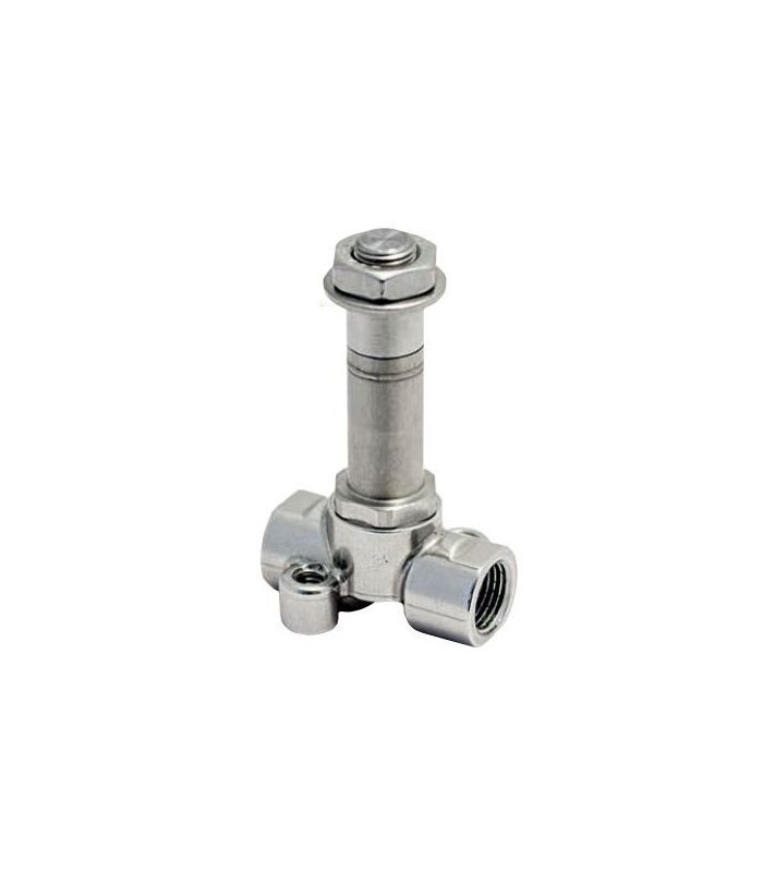 VÁLVULA SOLENÓIDE 3/2 N.OPEN INOX 1/8" 1/4" CONTROLE DIRETO