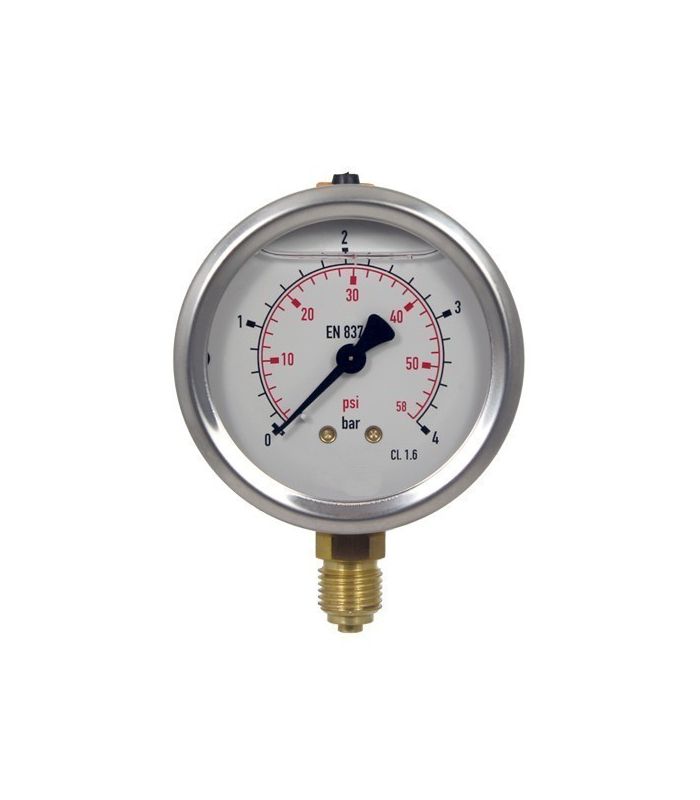 MANOMETER Ø63 SEITENGEWINDE 1/4" MIT GLYZERIN