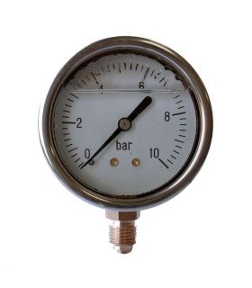 MANÓMETRO Ø100 ROSCA INFERIOR 1/2" CON GLICERINA
