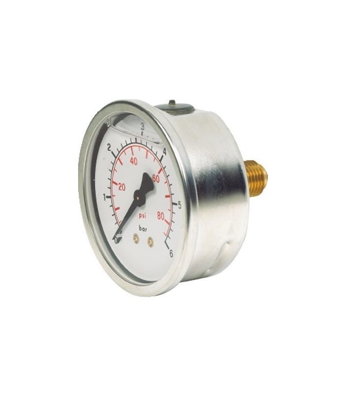 MANOMETRO Ø100 ROSCA POSTERIOR 1/2" CON GLICERINA