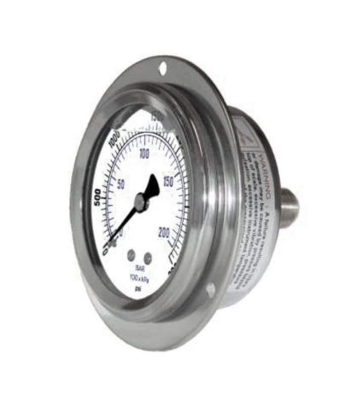 MANOMETER Ø100 MITTELGEWINDE 1/2" GLYZERINRING