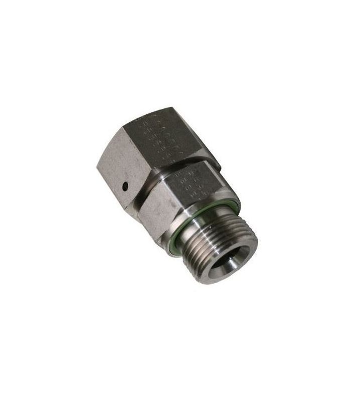 Raccordo a L dritto regolabile in acciaio inox DIN-2353