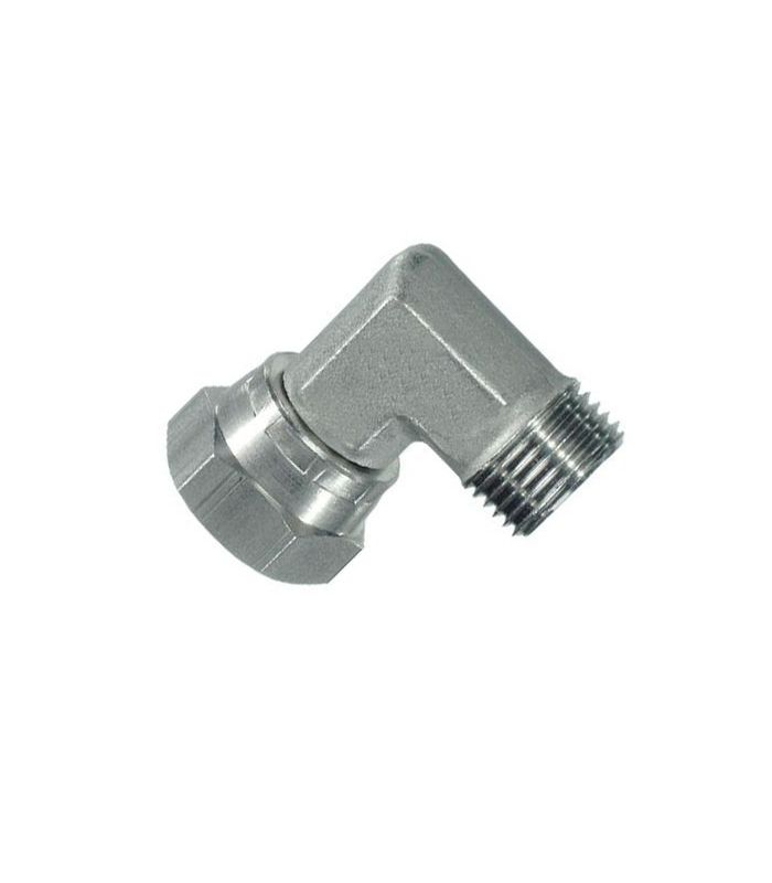 ADAPTADOR CODO MACHO TUERCA LOCA INOX