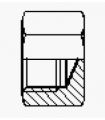 TAPON HEMBRA ROSCA CILINDRICA INOX