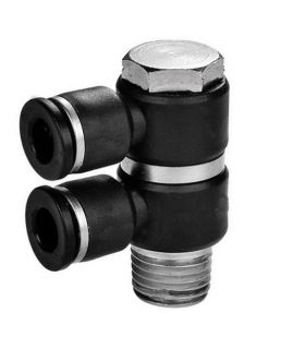 RACOR INSTANTÁNEO CODO MACHO SALIDA TUBO DOBLE ORIENTABLE