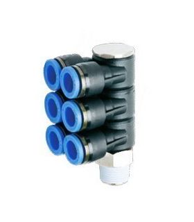 INSTANT FITTING MALE ELBOW OUTLET 6 TUBE