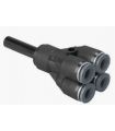 INSTANT REDUCING PIPE FITTING FOR 4 OUTLETS