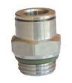UNION RECTA TUBO ROSCA CILINDRICA INOX