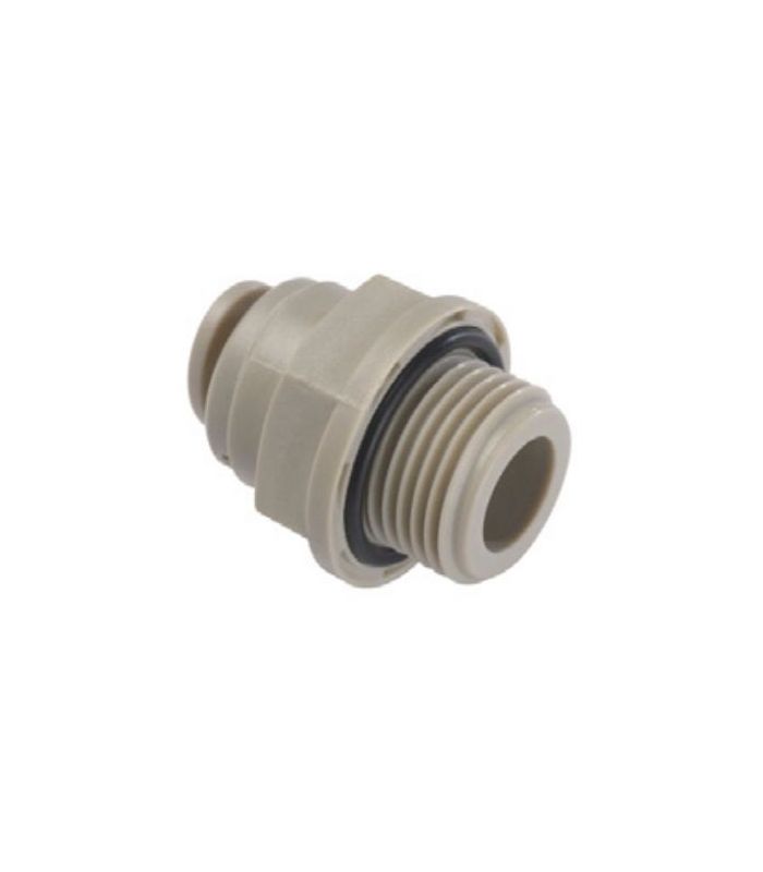 STRAIGHT UNION PIPE TO METRIC CYLINDRICAL THREAD