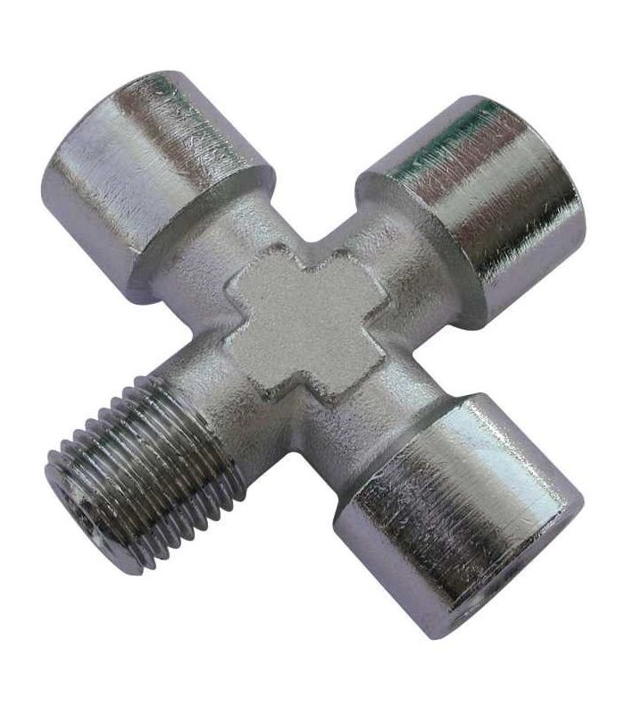CENTRAL MALE FEMALE CROSS NICKEL PLATED BRASS