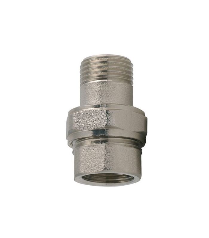 3-teiliger Stecker/Buchse aus vernickeltem Messing