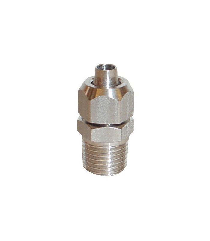 SEMI-FAST STRAIGHT UNION WITH CONICAL STAINLESS STEEL THREAD TUBE