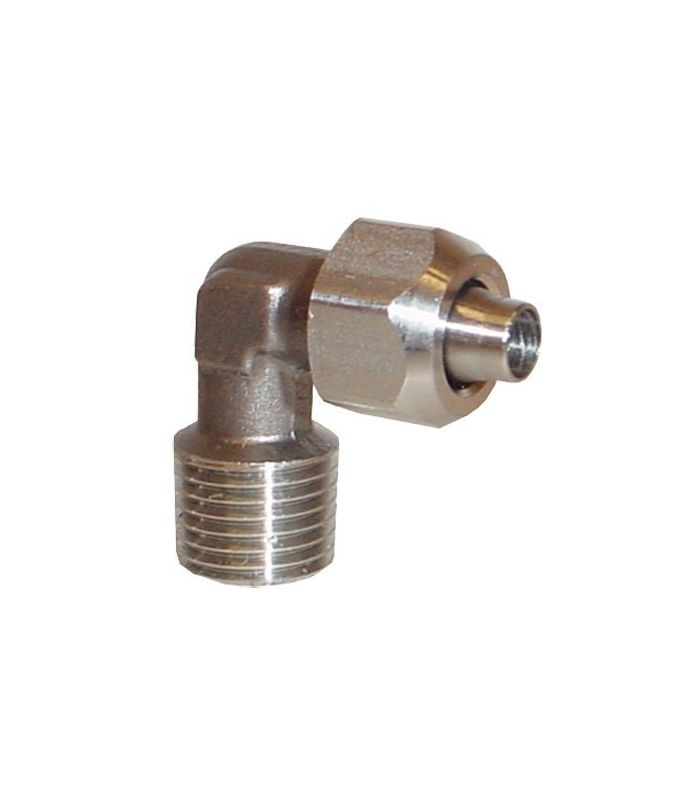 STAINLESS STEEL CONICAL THREAD TUBE ELBOW UNION
