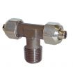 T-JOINT FOR TUBE WITH CONICAL CENTRAL THREAD IN STAINLESS STEEL