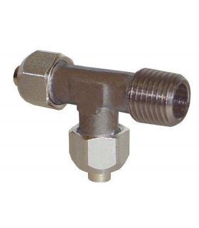 Raccordo a T in acciaio inox con filettatura laterale conica