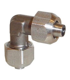 Gomito per tubi in acciaio inox con attacco semi-rapido