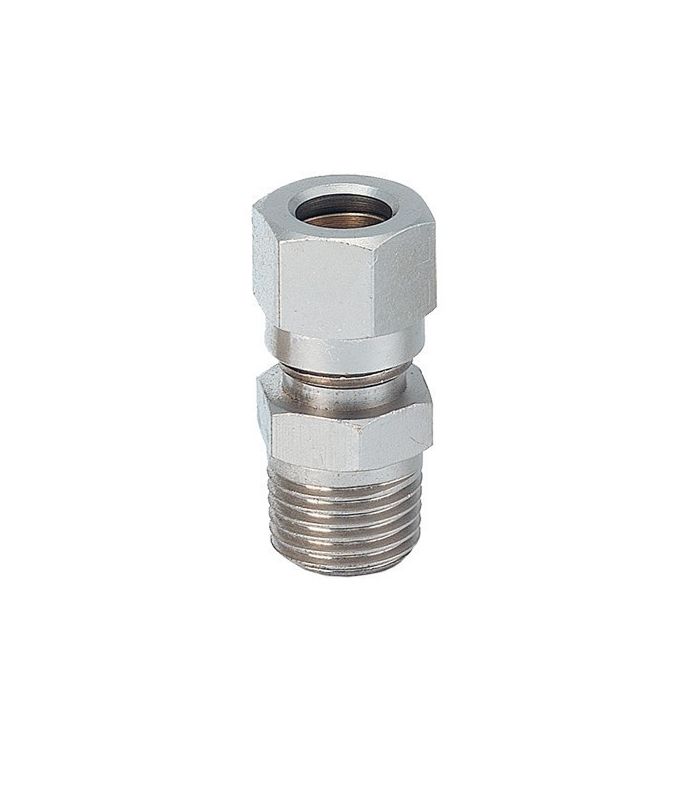 STRAIGHT UNION PIPE CONICAL THREAD NUT AND BICONE