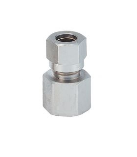 STRAIGHT UNION PIPE FEMALE THREAD NUT AND BICONE