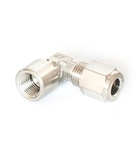 Female threaded elbow fitting to nut and bicone pipe. Buy online.
