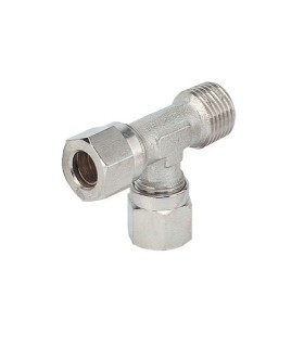 Male side-mount tee fitting to nut and bicone pipe. Buy online