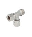 Racor Te macho lateral a tubo de tuerca y bicono. Compre online