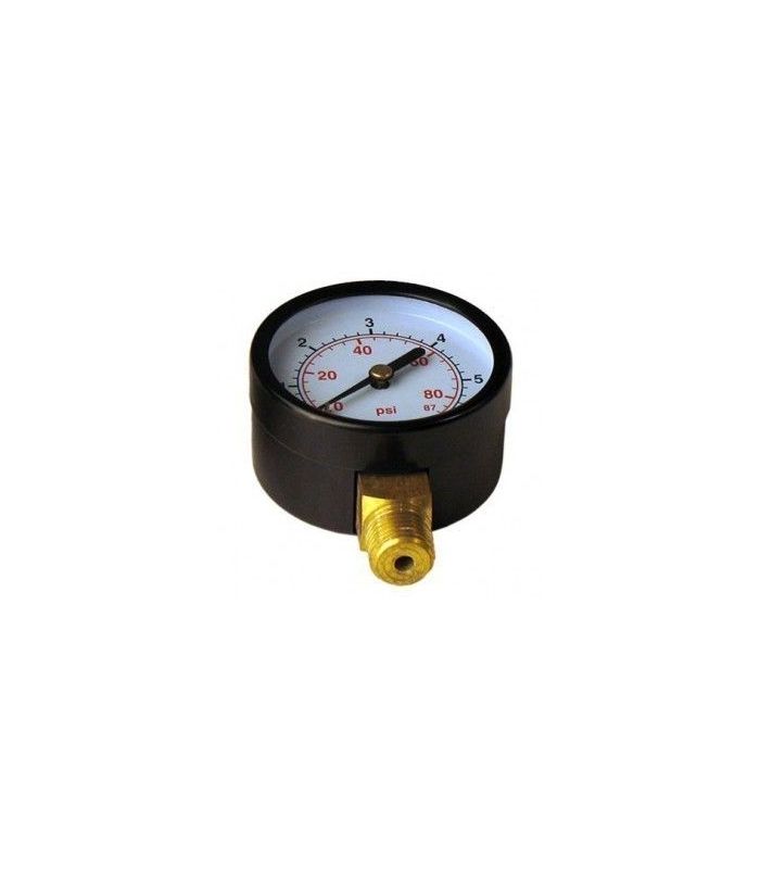 Manômetro de vácuo Ø50 Rosca lateral 1/8" para seco