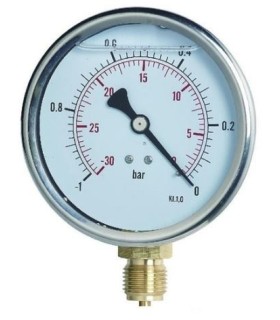 Vacuometro Ø63 Filettatura Laterale 1/4" con Glicerina | Acquista online