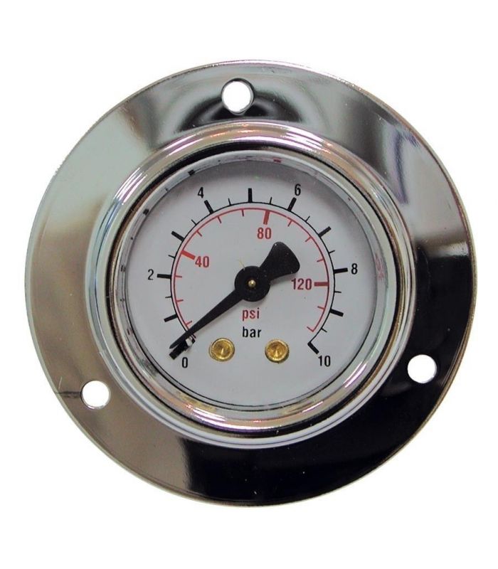 Manômetro de vácuo Ø40 com rosca central de 1/8" e anel