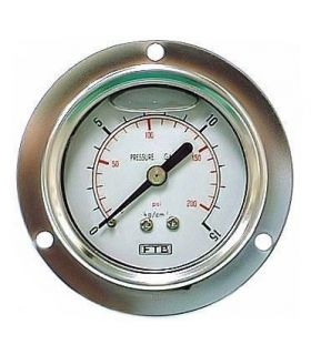 VACUOMETRO Ø63 1/4" FILETTO CENTRALE CON ANELLO IN GLICERINA