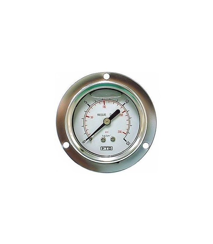 VACUOMETRO Ø63 1/4" FILETTO CENTRALE CON ANELLO IN GLICERINA