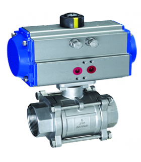 ACTUADOR SIMPLE EFECTO CON VALVULA 3 PIEZAS INOX PASO TOTAL