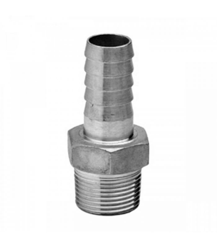 FIG 399 ESPIGA MANGUERA ROSCA INOX 316