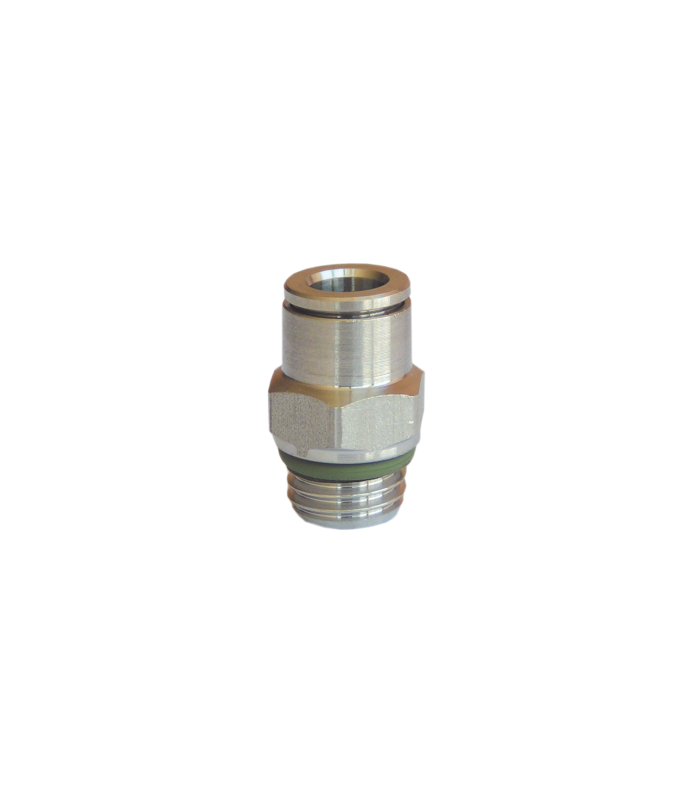 UNION RECTA TUBO ROSCA CILINDRICA INOX