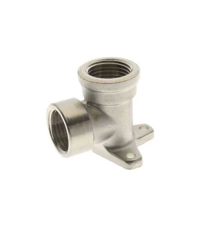 1/2 FEMALE ELBOW WITH NICKEL-PLATED BRASS FIXING