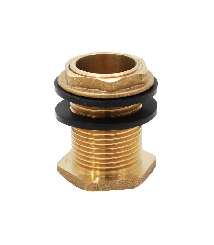 BULKHEAD WITH GASKET AND BRASS NUT