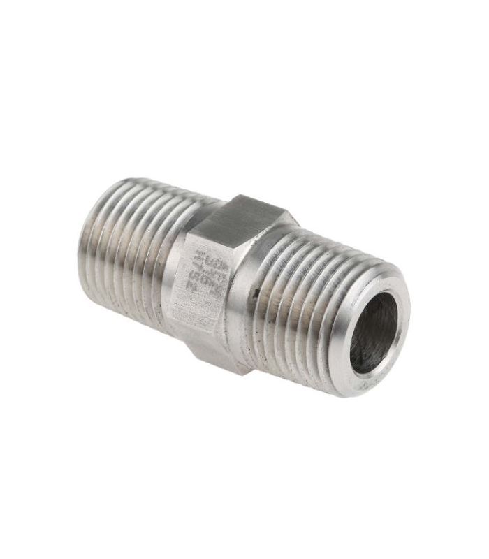União macho-macho NPT em aço inoxidável