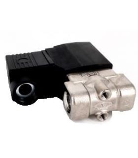 Válvula solenoide de ação direta 2/2 NO. Aberta em aço inoxidável