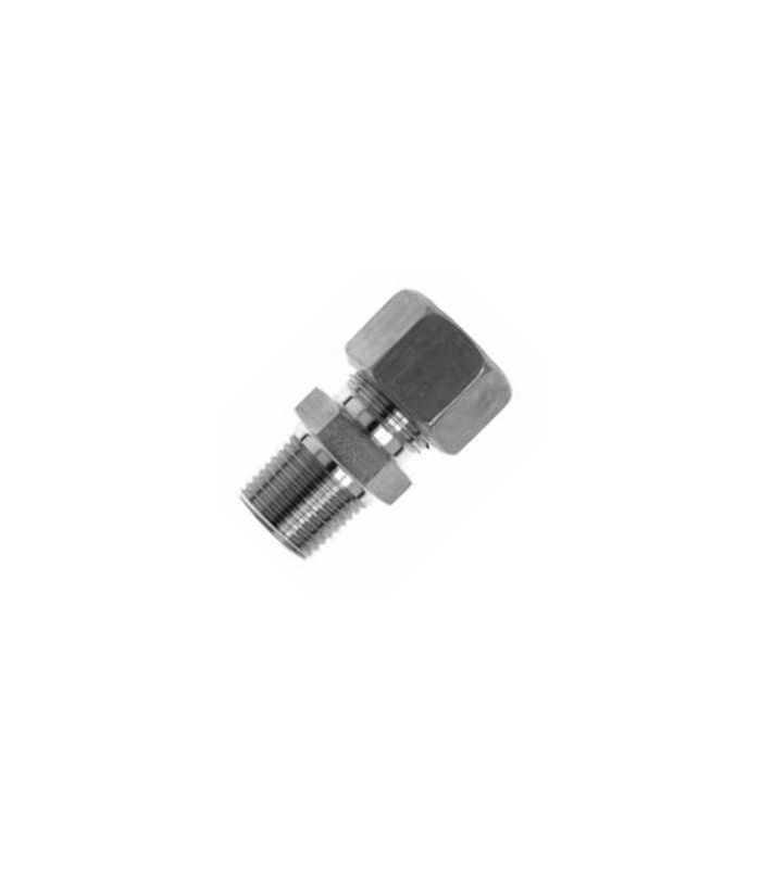 Raccord droit à filetage NPT en acier inoxydable DIN 2353 S
