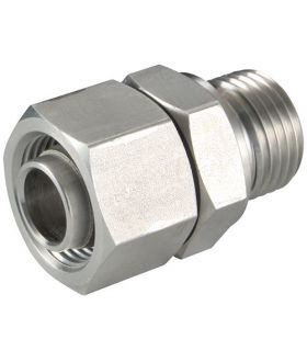 Gerader Adapter BSP-Gewinde Edelstahlrohr DIN-2353 S