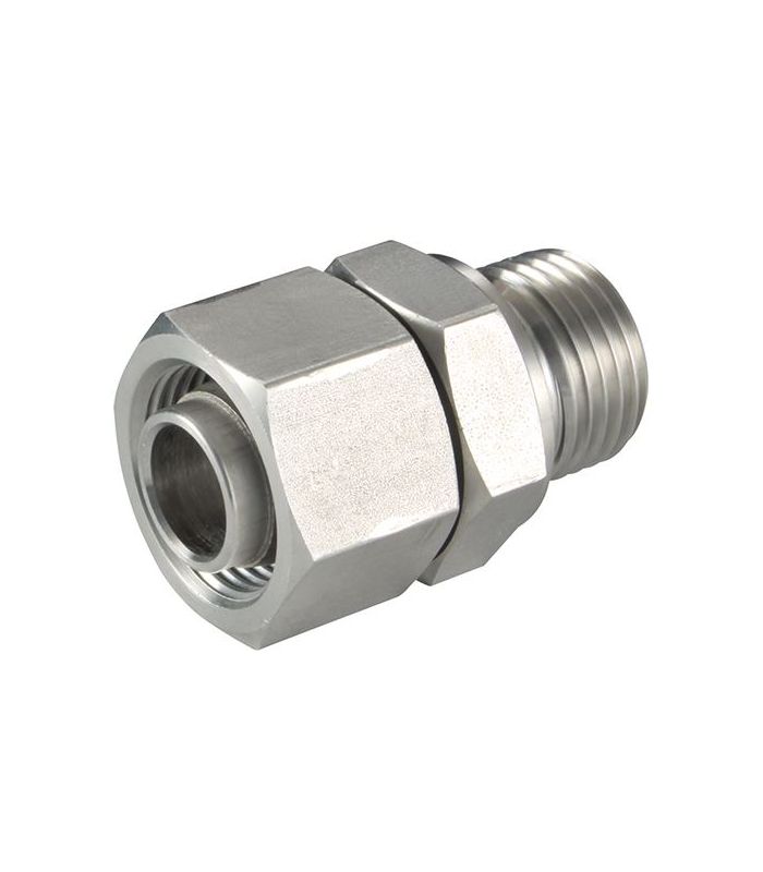 Gerader Adapter BSP-Gewinde Edelstahlrohr DIN-2353 S